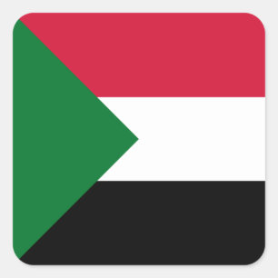 Pegatina Cuadrada Bandera de Sudán