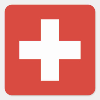 Pegatina Cuadrada Bandera de Suiza