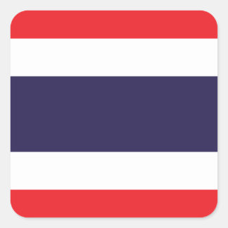 Pegatina Cuadrada Bandera de Tailandia