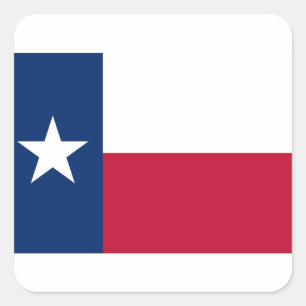 Pegatina Cuadrada Bandera de Texas - Orgullo texano