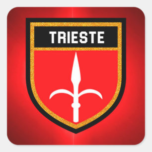 Pegatina Cuadrada Bandera de Trieste