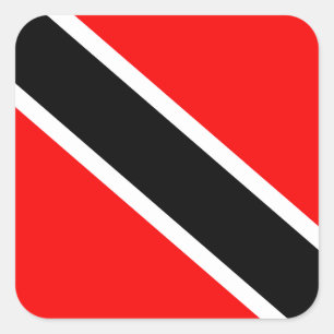 Pegatina Cuadrada Bandera de Trinidad y Tobago