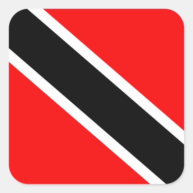 Pegatina Cuadrada Bandera de Trinidad y Tobago (Anverso)