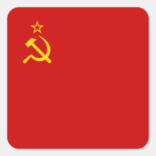 Pegatina Cuadrada Bandera de Unión Soviética