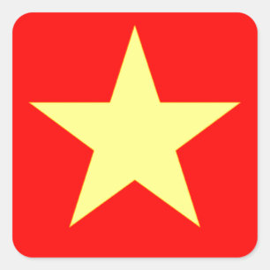 Pegatina Cuadrada Bandera de Vietnam