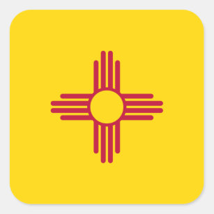 Pegatina Cuadrada Bandera del estado de Nuevo México