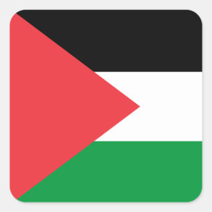 Pegatina Cuadrada Bandera del estado de Palestina
