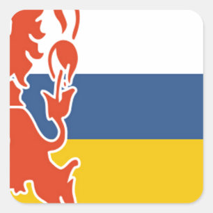 Pegatina Cuadrada Bandera del Limburgo neerlandés