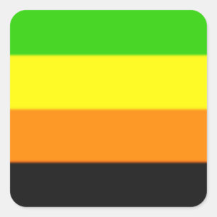 Pegatina Cuadrada Bandera del Orgullo Aromántico de las Malvinas