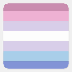Pegatina Cuadrada Bandera del orgullo bisexual LGBTQ