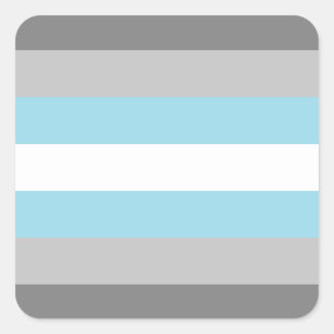 Pegatina Cuadrada Bandera del Orgullo Gay Demiboy LGBTQ