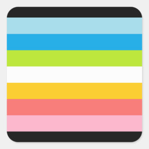 Pegatina Cuadrada Bandera del Orgullo Gay LGBTQ