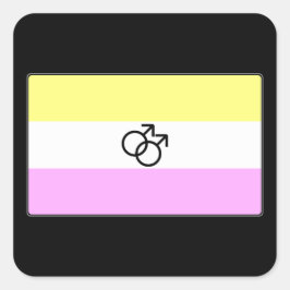 Pegatina Cuadrada Bandera del Orgullo Gay Twink