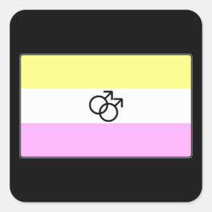 Pegatina Cuadrada Bandera del Orgullo Gay Twink