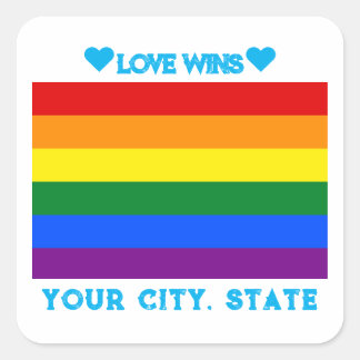 Pegatina Cuadrada Bandera del orgullo LGBTQ