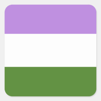 Pegatina Cuadrada Bandera del Orgullo LGBTQ Género