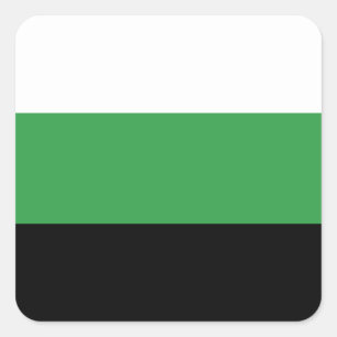 Pegatina Cuadrada Bandera del Orgullo LGBTQ Neutrois