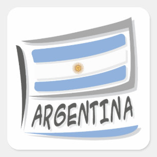 Pegatina Cuadrada Bandera del Orgullo X de Argentina
