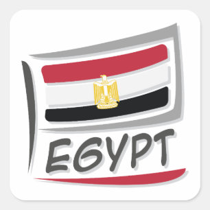Pegatina Cuadrada Bandera del Orgullo X de Egipto