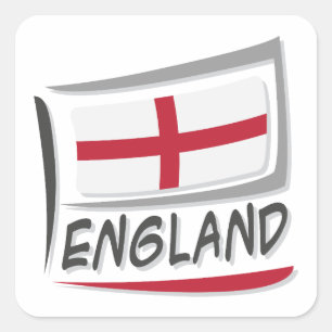 Pegatina Cuadrada Bandera del Orgullo X de Inglaterra
