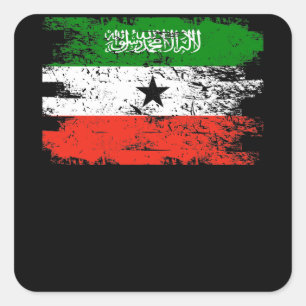 Pegatina Cuadrada Bandera del país del regalo de la camiseta de Soma