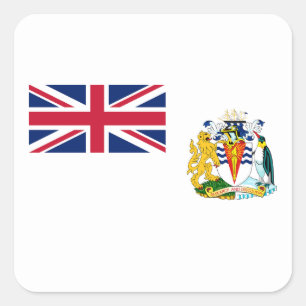 Pegatina Cuadrada Bandera del Territorio Antártico Británico