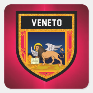 Pegatina Cuadrada Bandera del Veneto