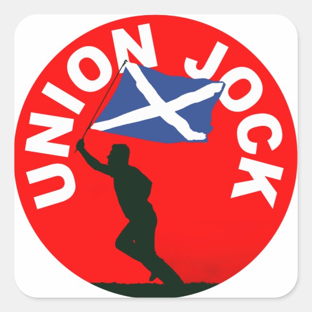 Pegatina Cuadrada Bandera escocesa, "Union Jock" (Anverso)