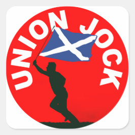 Pegatina Cuadrada Bandera escocesa, "Union Jock"