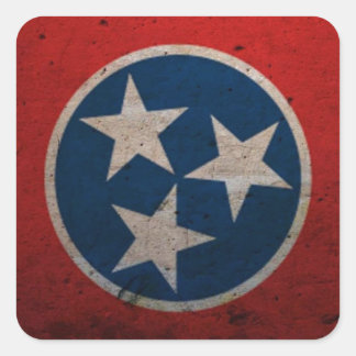 Pegatina Cuadrada Bandera Estatal Tennessee
