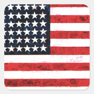 Pegatina Cuadrada Bandera estrellada - Bandera americana