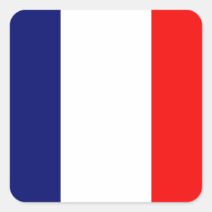 Pegatina Cuadrada Bandera francesa