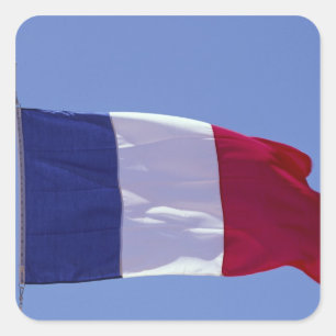Pegatina Cuadrada bandera francesa