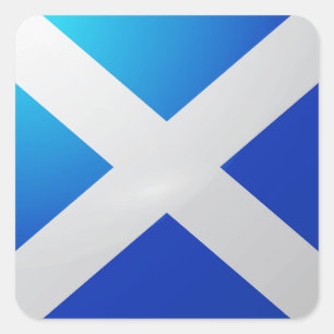 Pegatina Cuadrada Bandera glamurosa cuadrada de Escocia