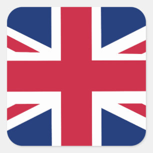 Pegatina Cuadrada Bandera inglesa patriótica