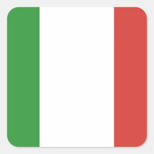 Pegatina Cuadrada Bandera italiana