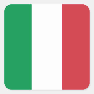 Pegatina Cuadrada Bandera italiana