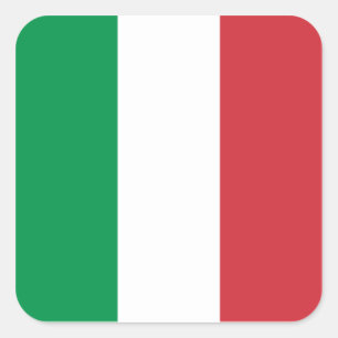 Pegatina Cuadrada Bandera italiana/italiana