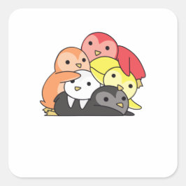 Pegatina Cuadrada Bandera Lithsexual Orgullo Lgbtq Cute Pingüino