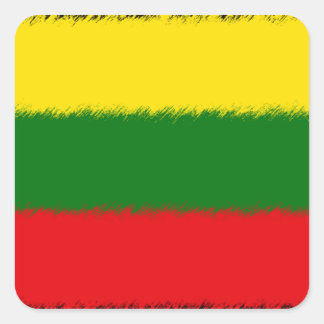 Pegatina Cuadrada Bandera lituana