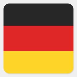 Pegatina Cuadrada Bandera Mundial de Alemania