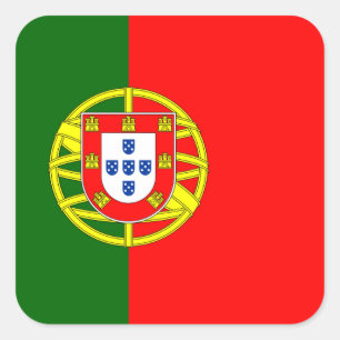 Pegatina Cuadrada Bandera Mundial de Portugal