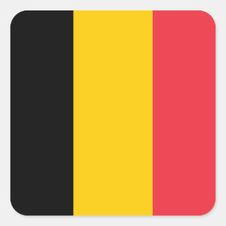 Pegatina Cuadrada Bandera nacional de Bélgica