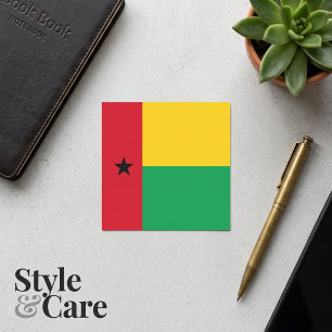 Pegatina Cuadrada Bandera Nacional de Guinea-Bissau
