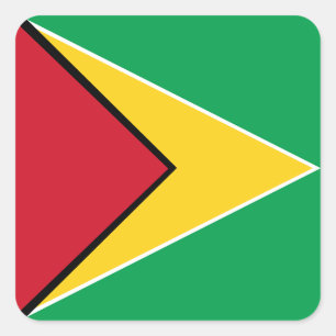 Pegatina Cuadrada Bandera nacional de Guyana