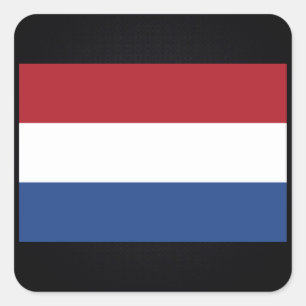 Pegatina Cuadrada Bandera nacional holandesa de Netherlands-01.png