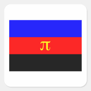 Pegatina Cuadrada BANDERA OFICIAL DE ORGULLO POLIAMORIAL -.png