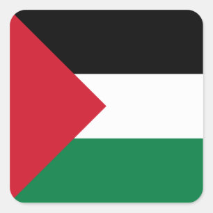 Pegatina Cuadrada Bandera palestina