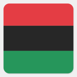 Pegatina Cuadrada Bandera panafricana de la UNIA Kwanzaa