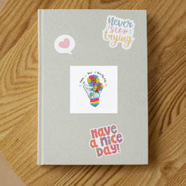 Pegatina Cuadrada Bandera pansexual LGBTQ girando en torno a una bom